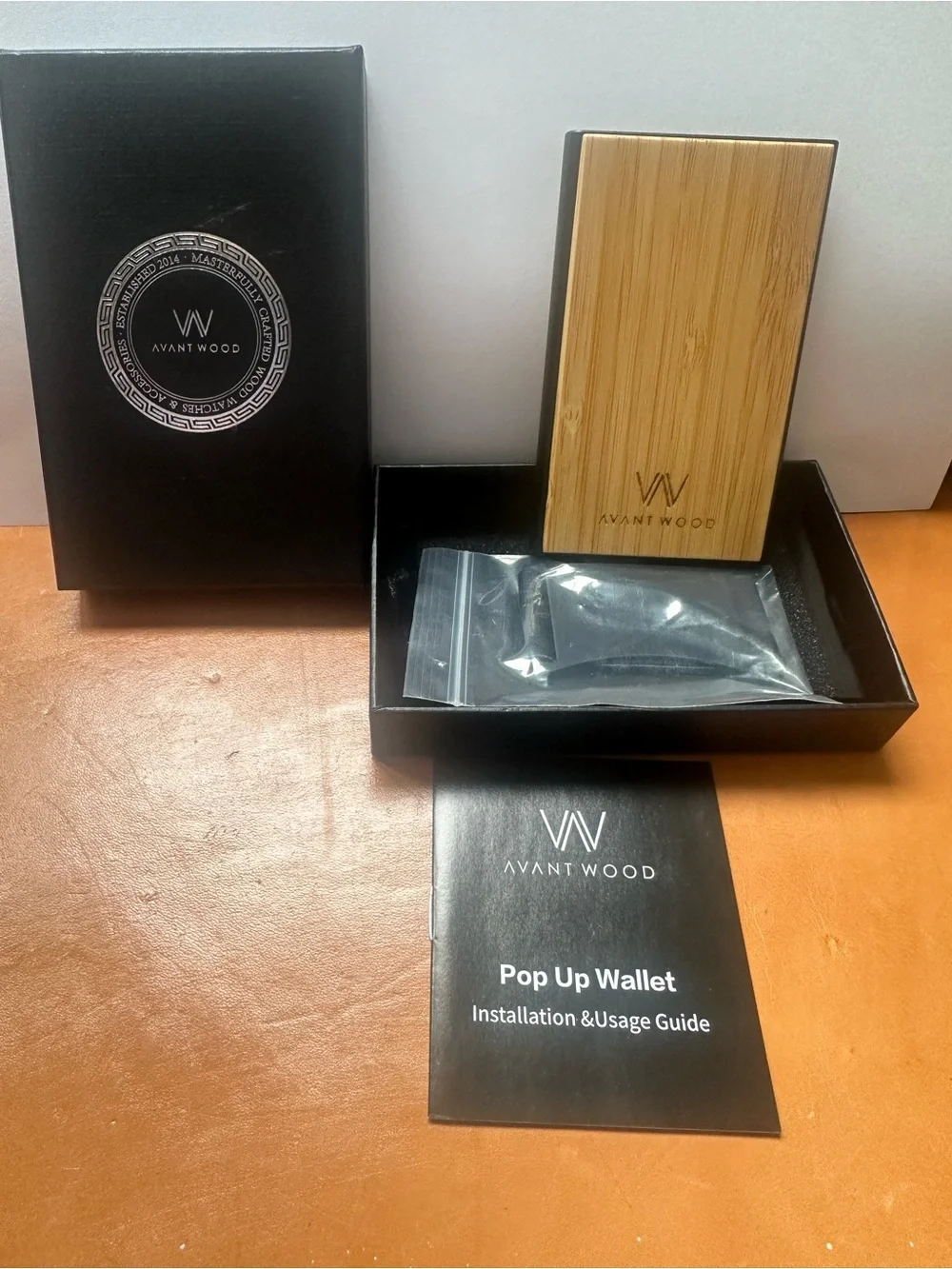 Avant Wood Bamboo Smart Wallet (Pop-Up Card Holder)